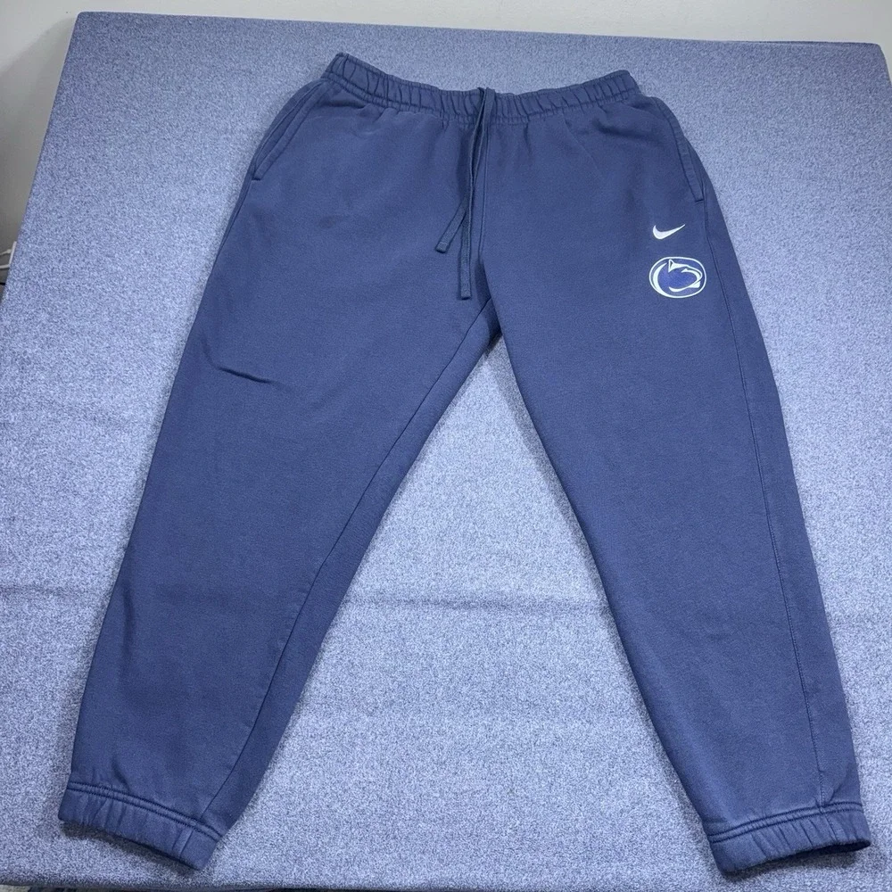 Penn State Nittany Lions Nike Dri Fit Athletic Joggers  Pants Mens Large Blue